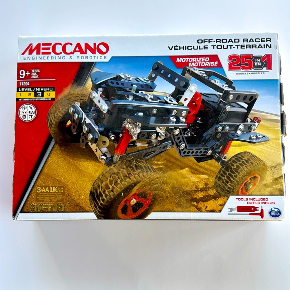 NEW MECCANO Erector Motorized Off Road Racer 25 Vehicle Model Building Set